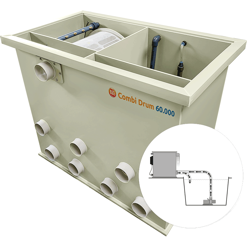 Filtre à tambour gravité combi drum 60000