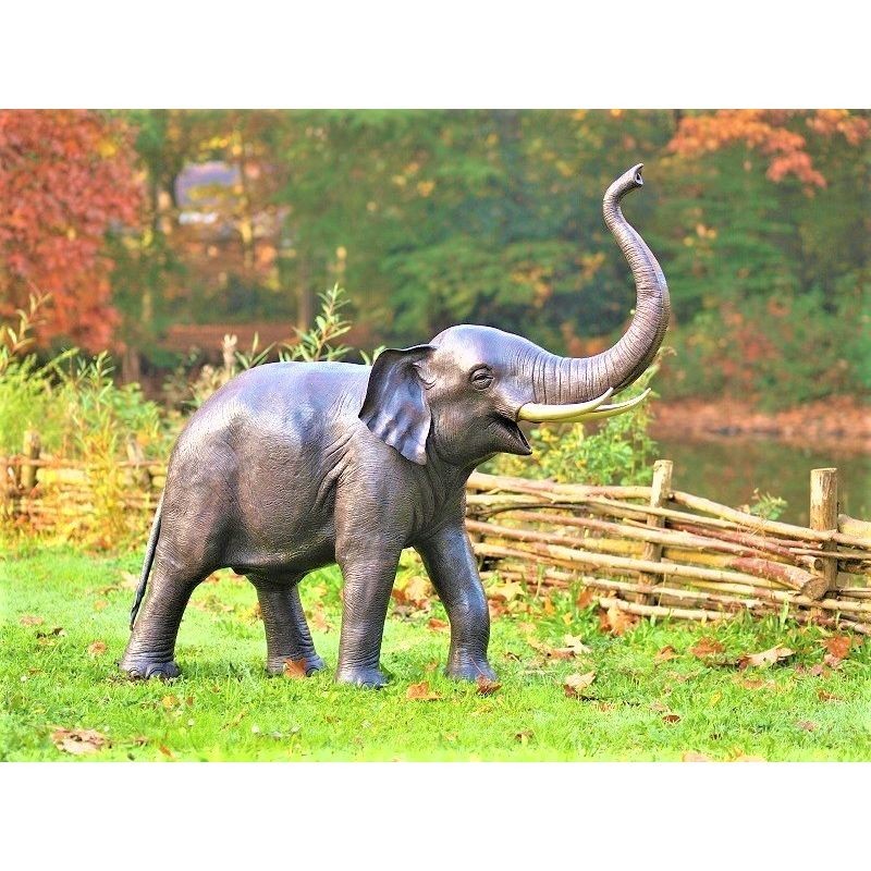 Statue Bronze D'Eléphants Fontaine